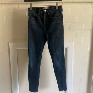 Everlane The Authentic Stretch High-Rise Skinny 25 Ankle Dark Indigo